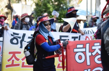 대우조선 여성 하청노동자, <br>“차별과 저임금 끊어내려 파업 나섰다”</br>